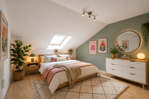M�blierungsbeispiel KI Schlafzimmer