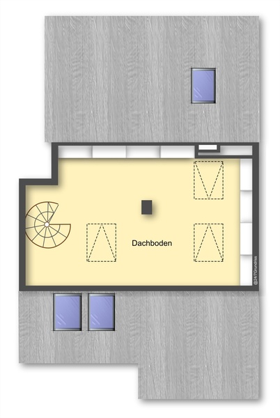 Dachspotz ausgebaut 5. Stock